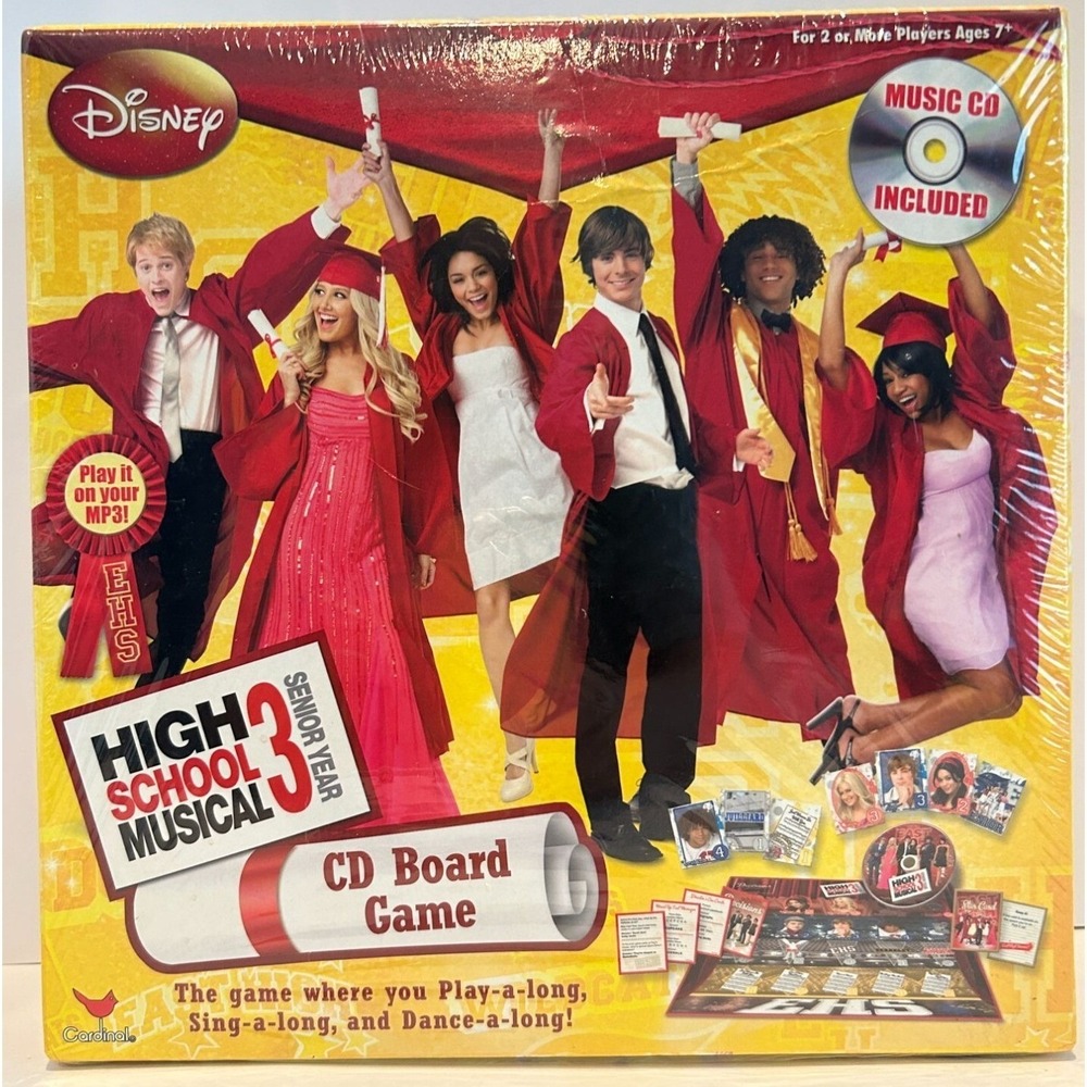 NEW Disney High School Musical 3 Board Game Kids Red CD Trivia Sealed